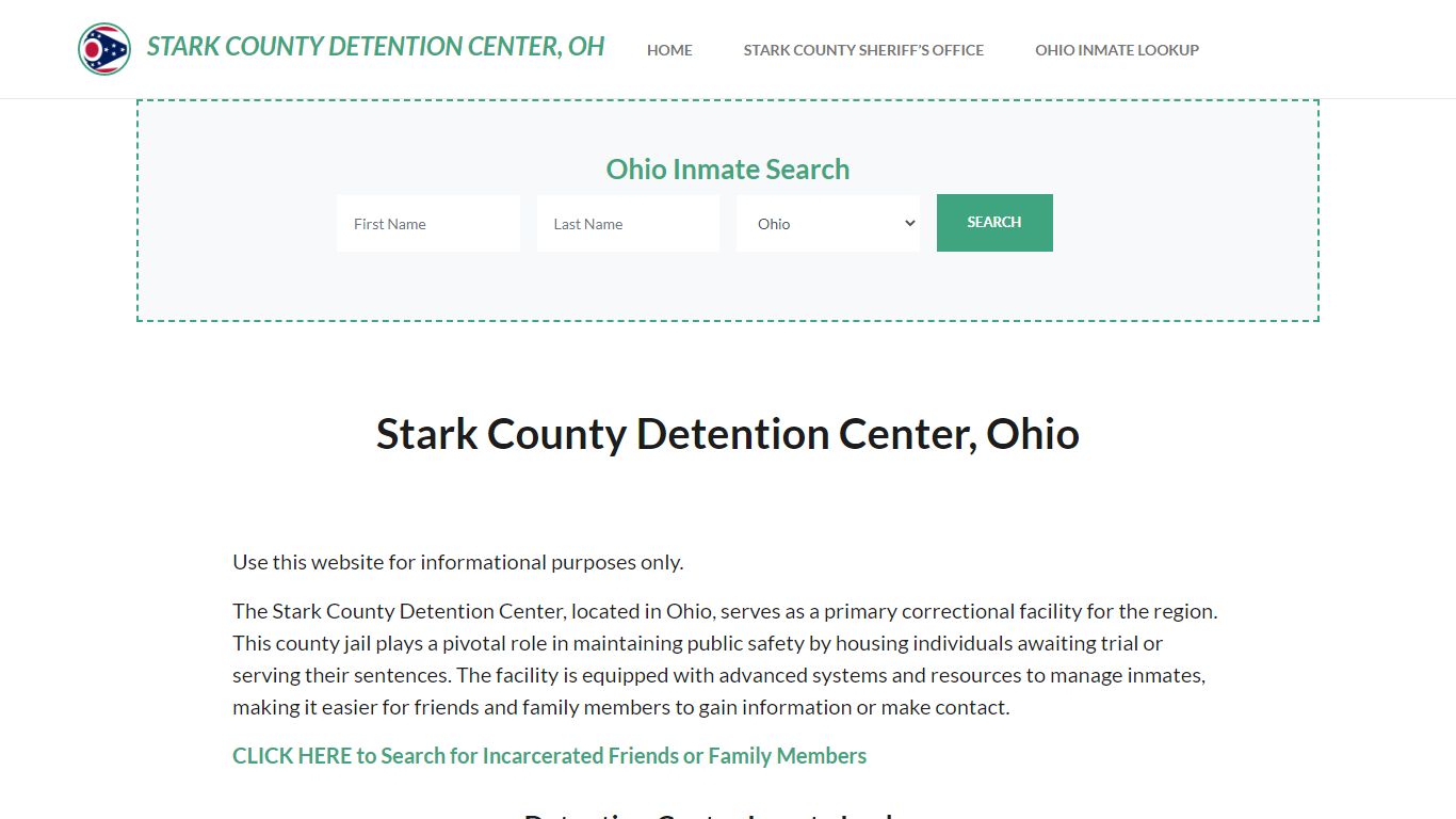 Stark County Detention Center, OH Inmate Roster, Offender Search