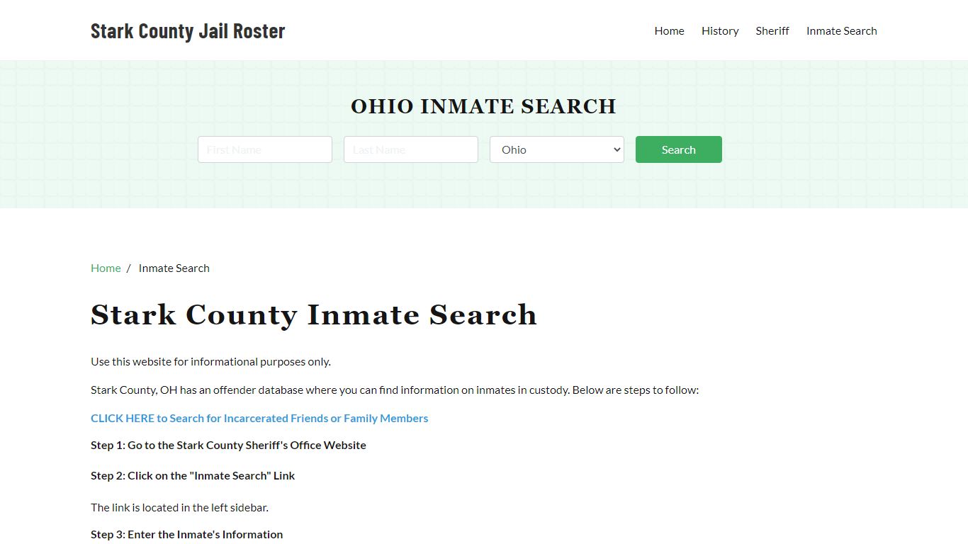 Stark County, OH Detainee Lookup