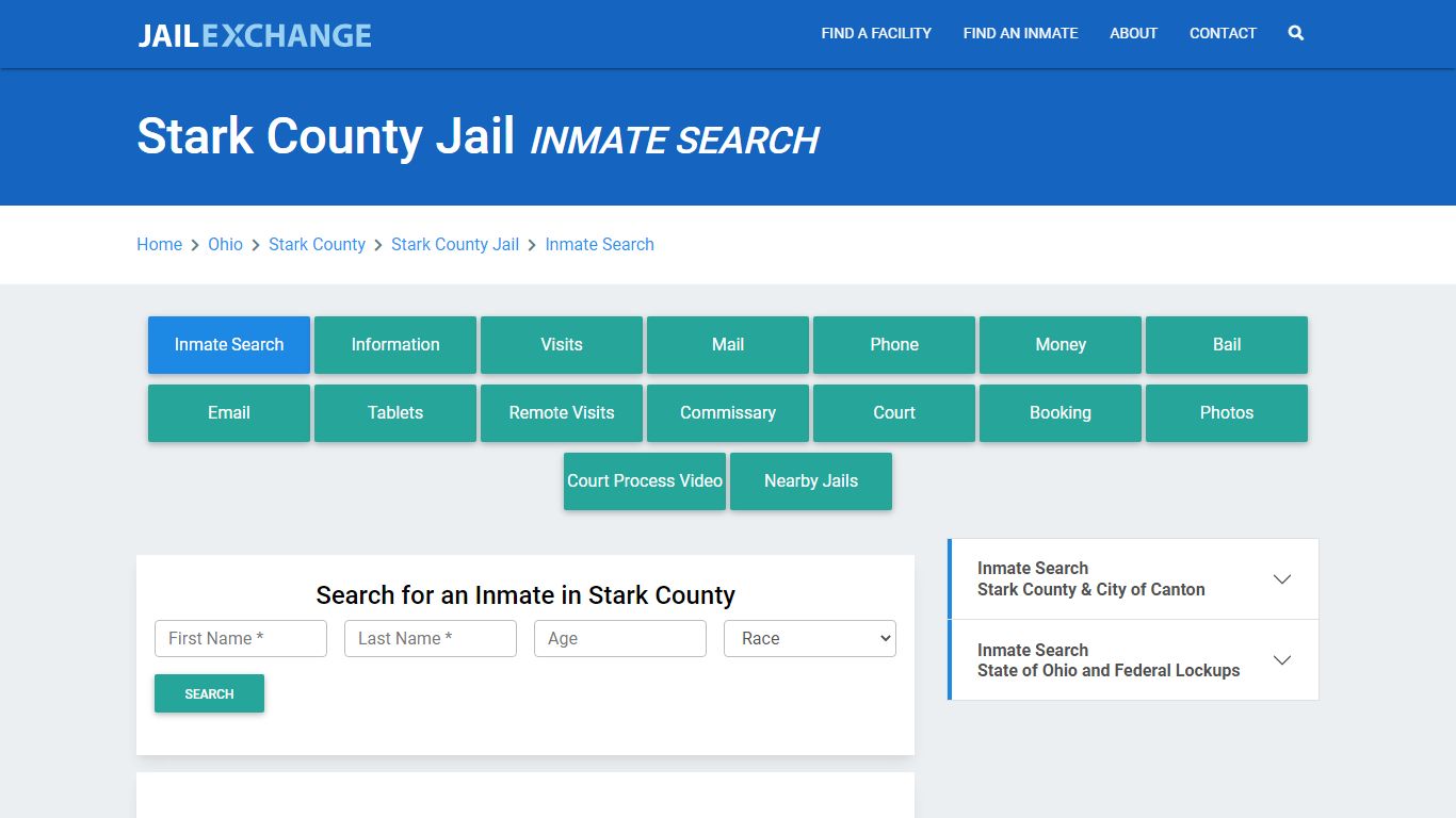 Stark County Jail, OH Inmate Search: Roster & Mugshots