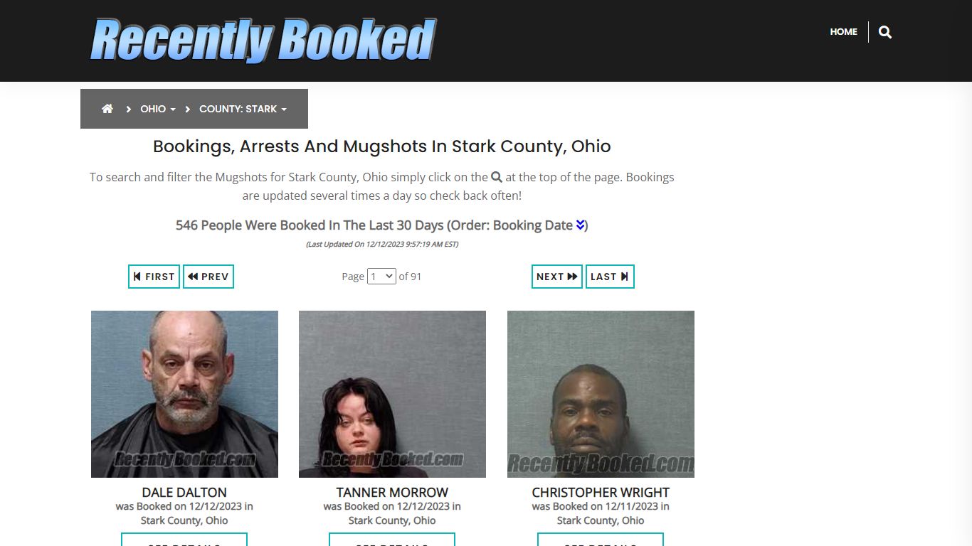 Recent bookings, Arrests, Mugshots in Stark County, Ohio - Recently Booked